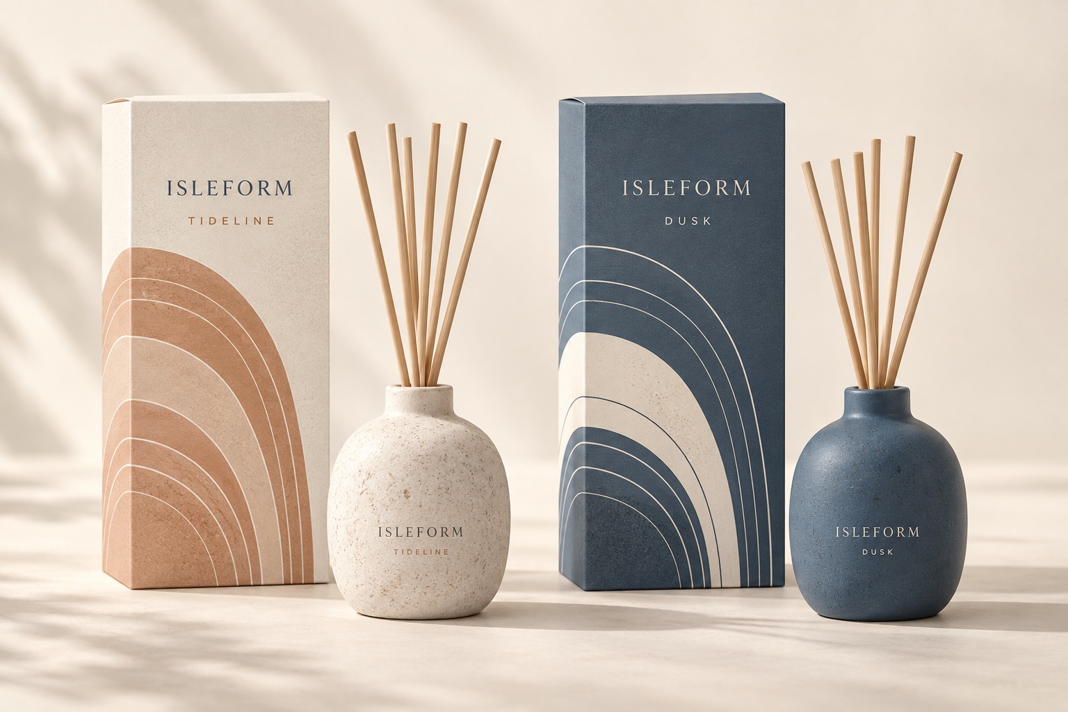 屿序 ISLEFORM · 陶瓷扩香与包装系列 · 虚构品牌概念
